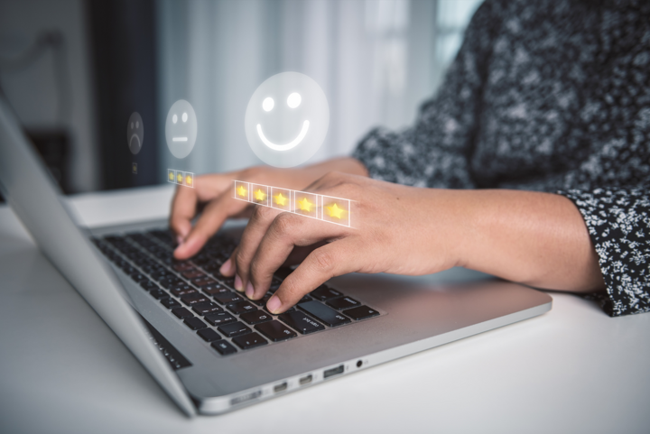 How to respond to negative feedback from customers. Save Download Preview Customer Survey Feedback and Satisfaction Service Concept. Woman's Hands is Choosing Rate of Satisfaction Evaluation for Customers Service. Product Questionnaire for Customer Satisfied Feedback.